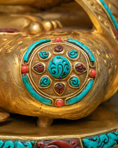 Serene Buddha Shakyamuni Sculpture | Buddhist Zen Decor for Meditation