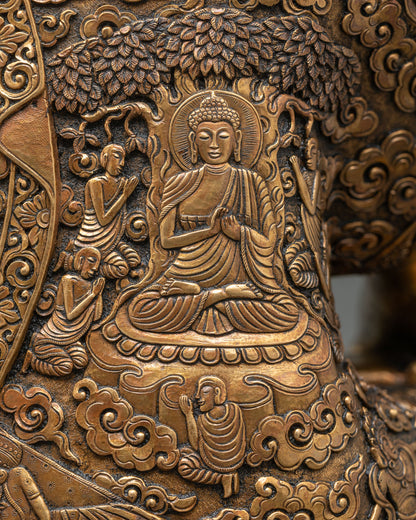 Solid Copper Shakyamuni Buddha Statue | Handcrafted In Nepal