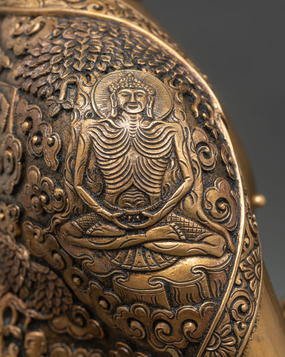 Solid Copper Shakyamuni Buddha Statue | Handcrafted In Nepal