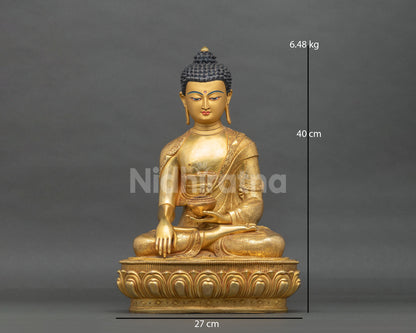 Shakyamuni Buddha Sculpture from Nepal | Traditional Newari Artwork