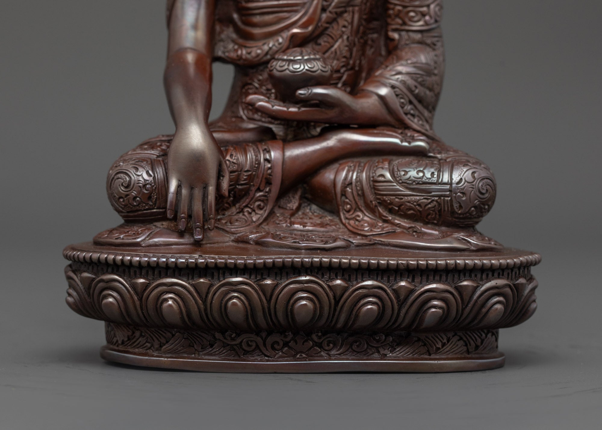 Oxidized Three Buddha Set | Shakyamuni, Amitabha & Medicine Statues