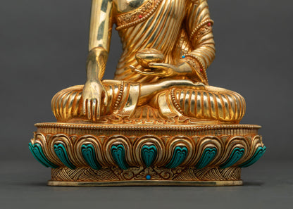 Shakyamuni Buddha Statue | Gold Gilded Nepalese Buddhist Artwork