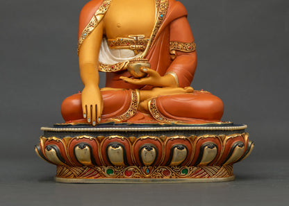 Colorful Shakyamuni Buddha Statue from Nepal – Calming Spiritual Decor