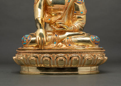 Shakyamuni Buddha Statue | Gold Gilded Copper Buddhist Artwork