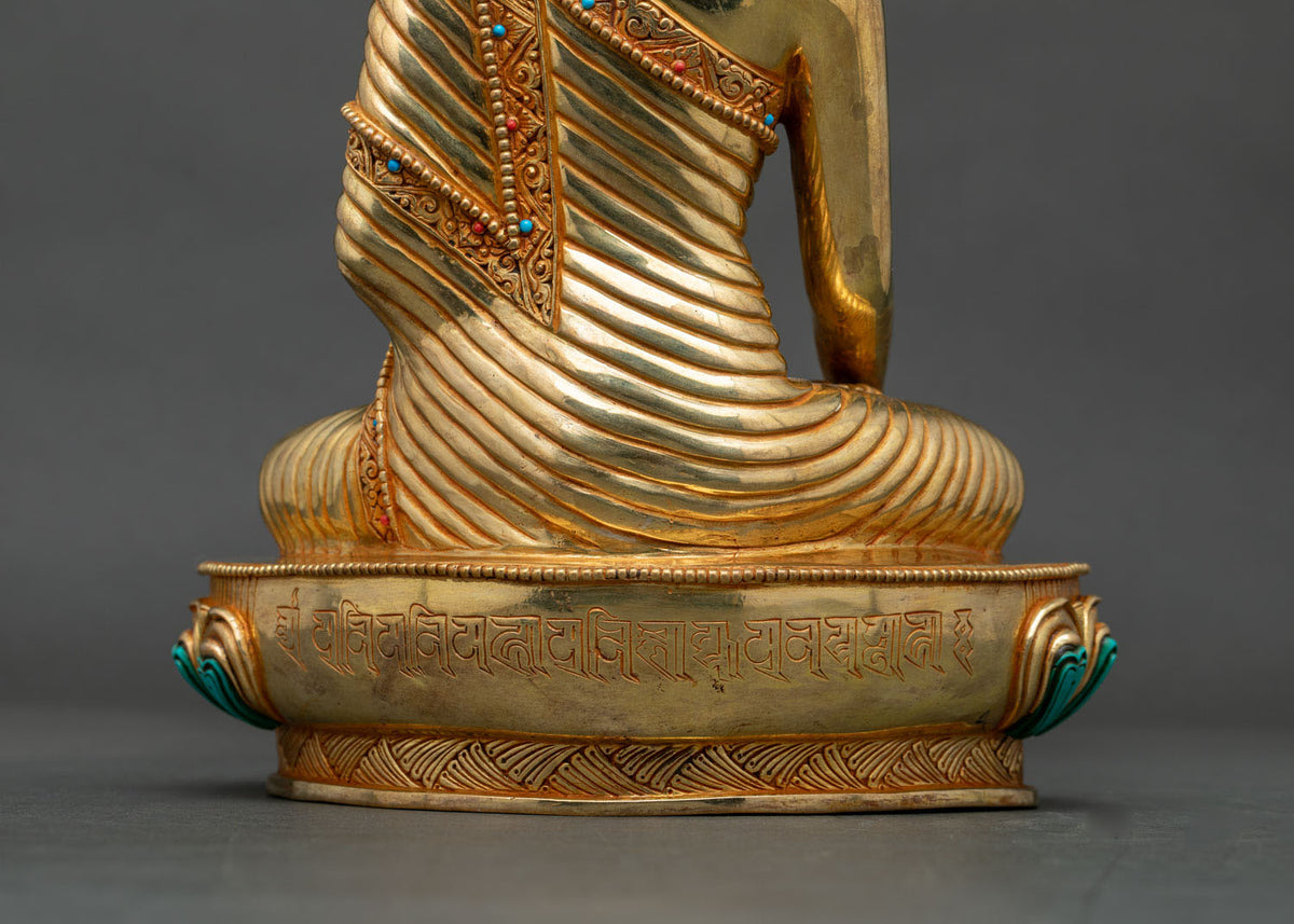 Shakyamuni Buddha Statue | Gold Gilded Nepalese Buddhist Artwork