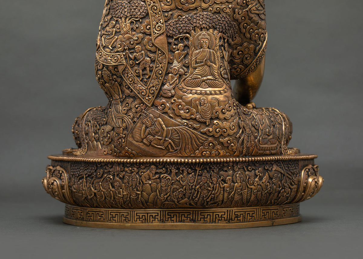Solid Copper Shakyamuni Buddha Statue | Handcrafted In Nepal