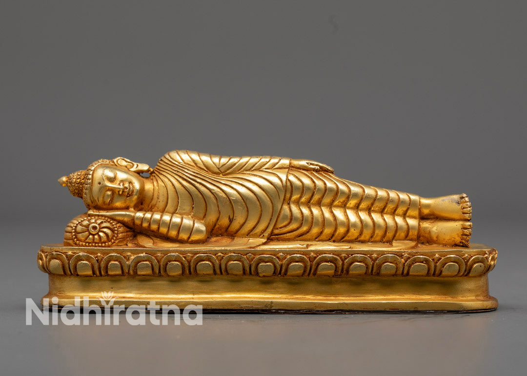Authentic Nepalese Nirvana Buddha Sculpture