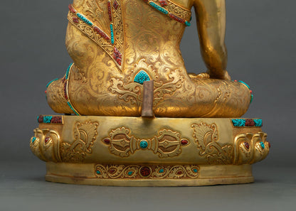 Serene Buddha Shakyamuni Sculpture | Buddhist Zen Decor for Meditation