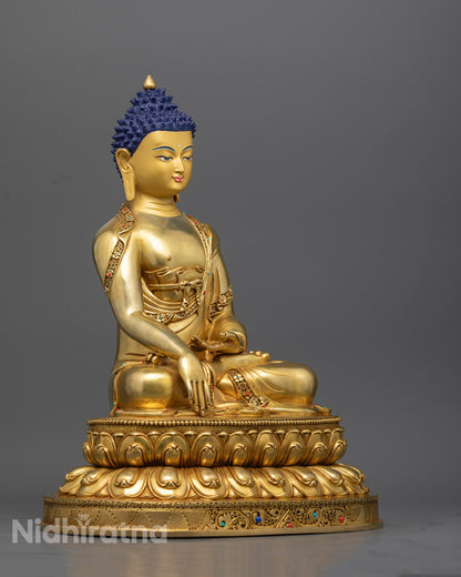 Sacred Shakyamuni Buddha Statue | Traditional Tibetan Art