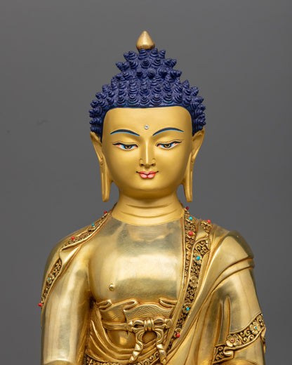 Sacred Shakyamuni Buddha Statue | Traditional Tibetan Art