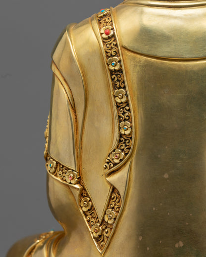Sacred Shakyamuni Buddha Statue | Traditional Tibetan Art