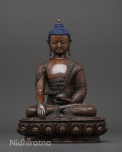 Shakyamuni Buddha Statue | Traditional Nepalese Buddhist Art