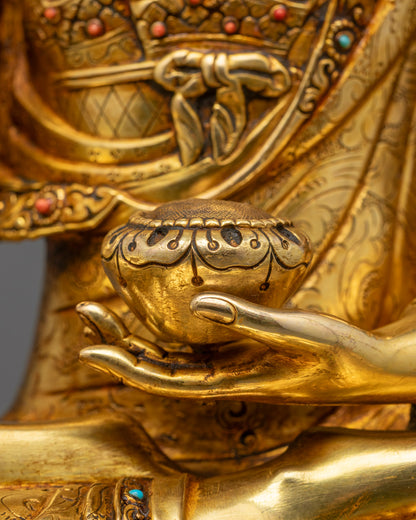 Majestic Gautama Buddha Sculpture | Traditional Himalayan Ancient Art