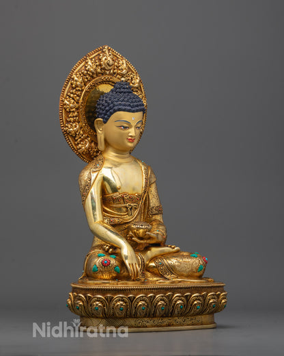 Majestic Gautama Buddha Sculpture | Traditional Himalayan Ancient Art