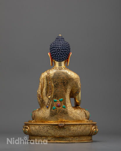 Majestic Gautama Buddha Sculpture | Traditional Himalayan Ancient Art