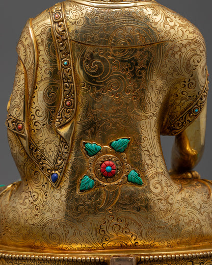 Majestic Gautama Buddha Sculpture | Traditional Himalayan Ancient Art