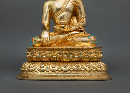 Shakyamuni Buddha Statue with Traditional Nepalese Artistry
