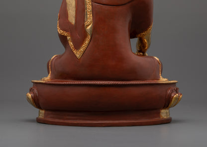 Partially Gold Gilded Shakyamuni Buddha Statue | Lost Wax Copper