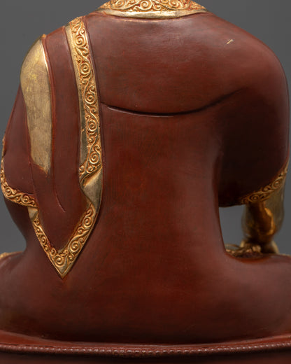 Partially Gold Gilded Shakyamuni Buddha Statue | Lost Wax Copper
