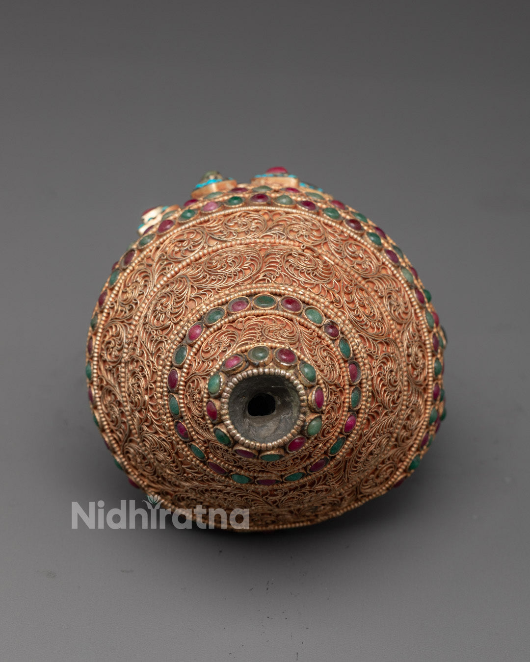 Handcrafted Copper Conch Shell | Buddhist Art