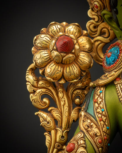 Detailed close up of lotus flower pedestal symbolizing purity spiritual awakening
