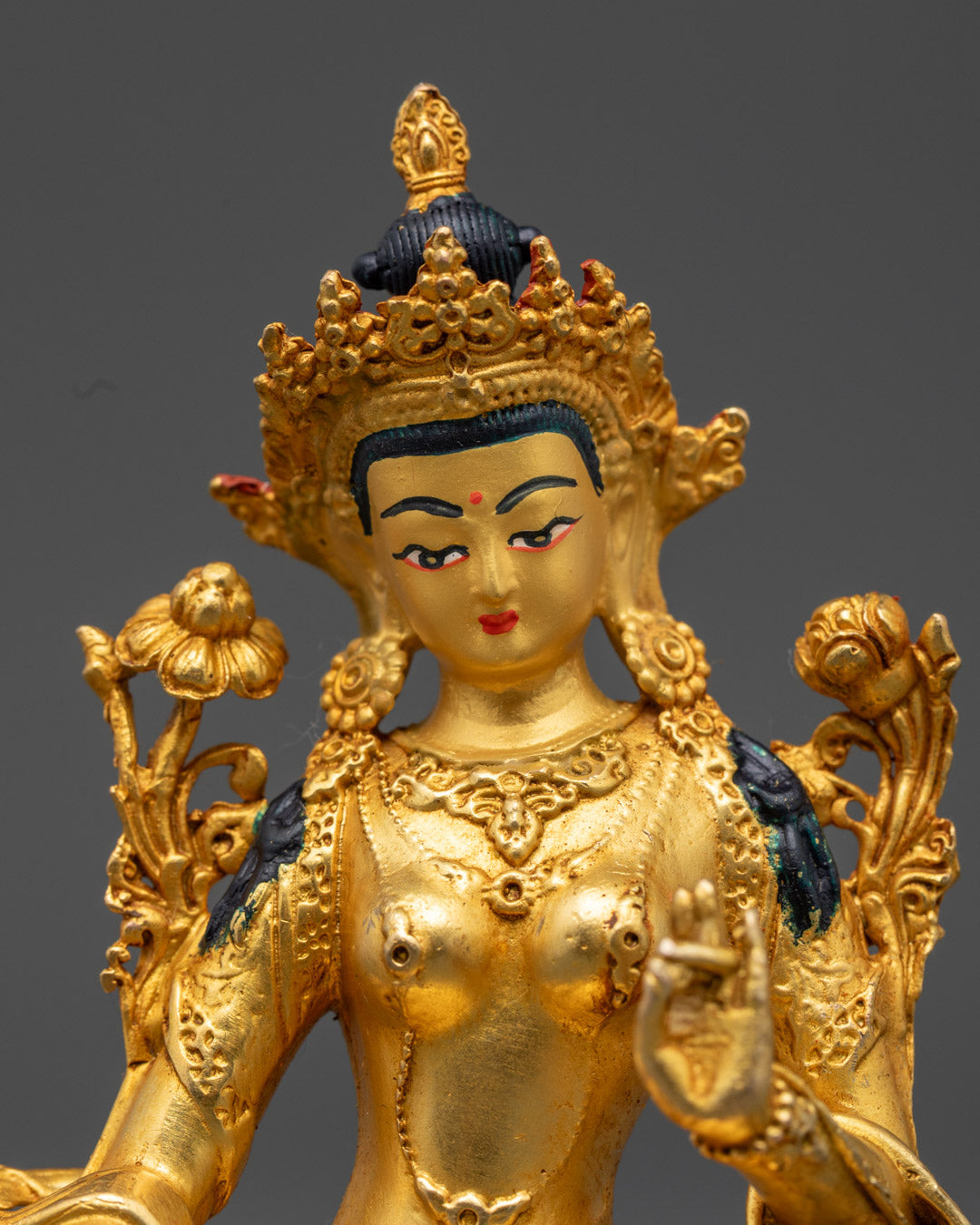 Sacred Green Tara Statue | Tibetan Buddhist Goddess