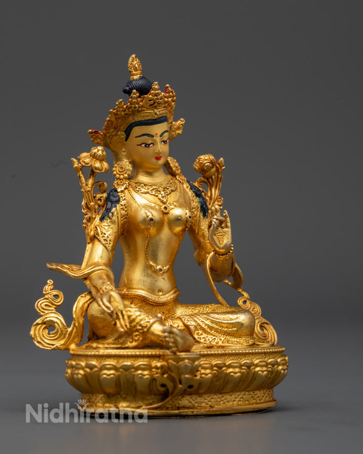 Sacred Green Tara Statue | Tibetan Buddhist Goddess