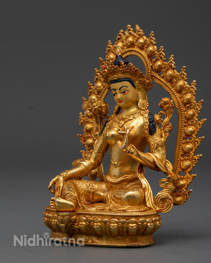 Green Tara Statue | Handcrafted Nepalese Art for Healing
