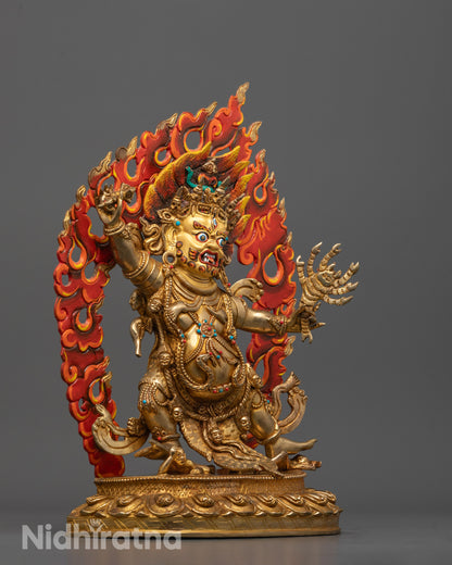 Side Angle of Guru Dragpo with Vajra and Nine-Headed Black Scorpion