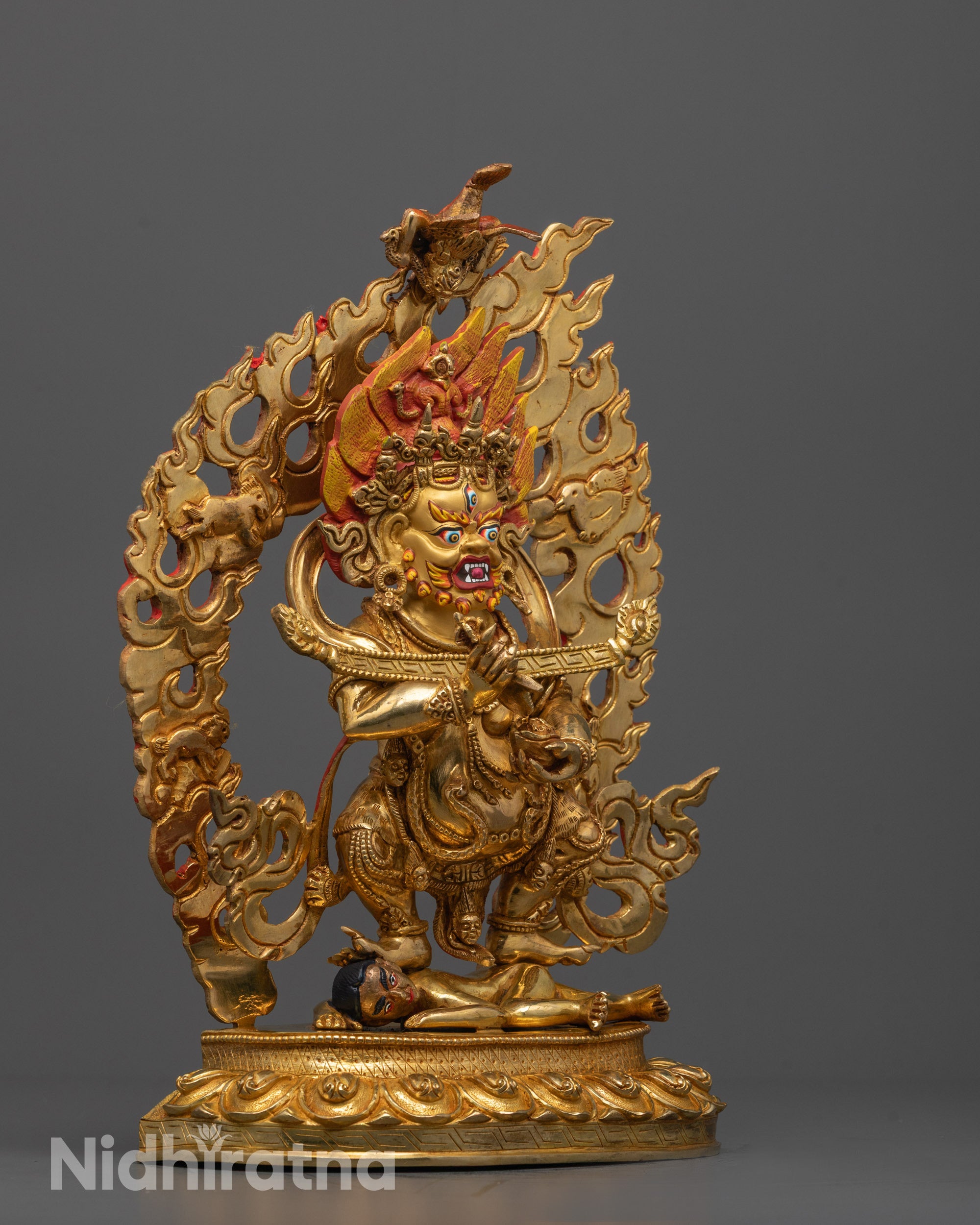 Side Angle of Shakya Mahakala Statue | Side profile of Shakya Mahakala Statue