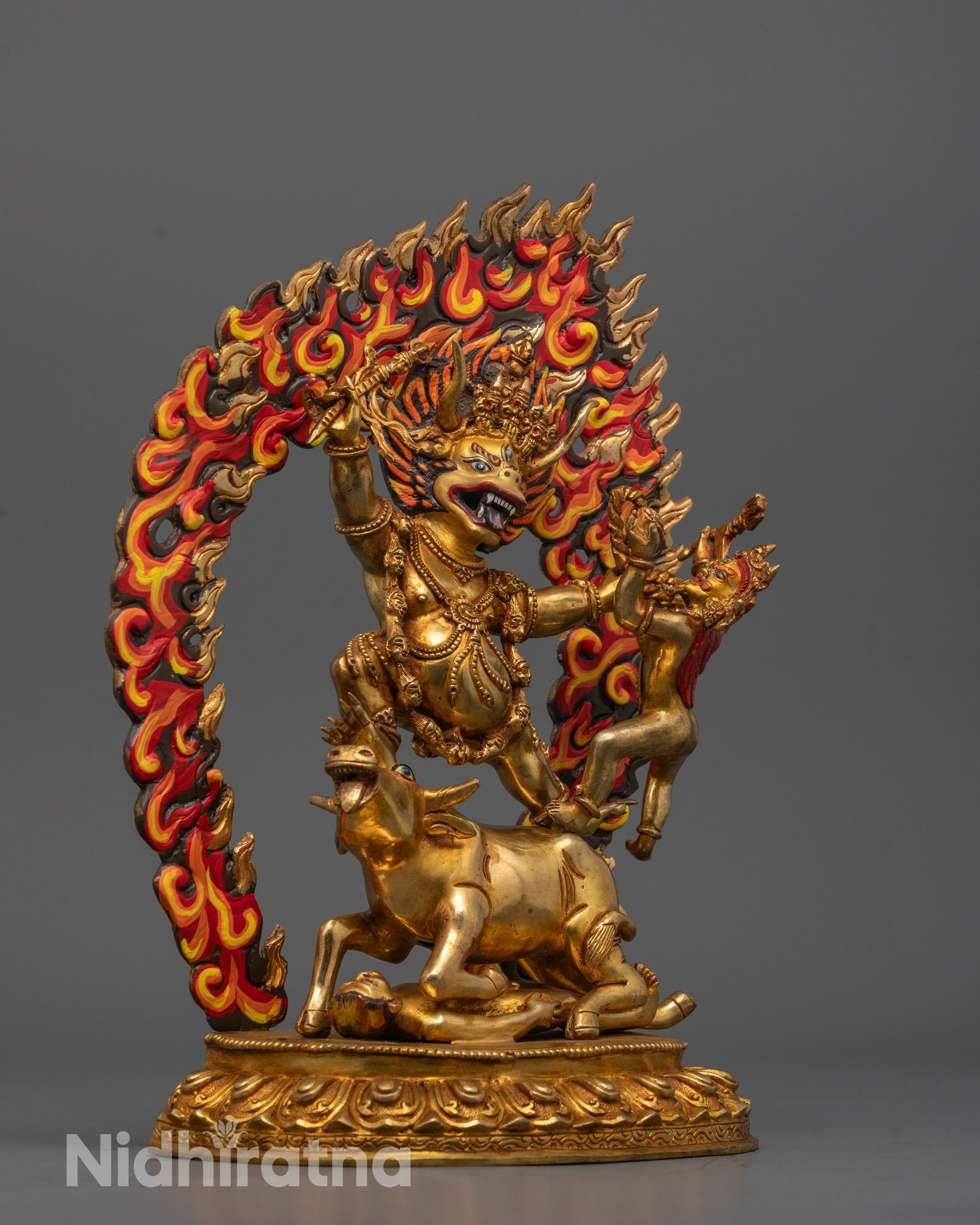 Side View of Yamantaka Statue  | Traditional Tibetan Art