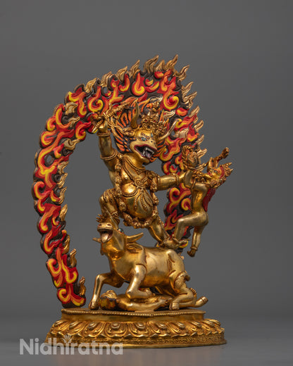 Side View of Yamantaka Statue  | Traditional Tibetan Art