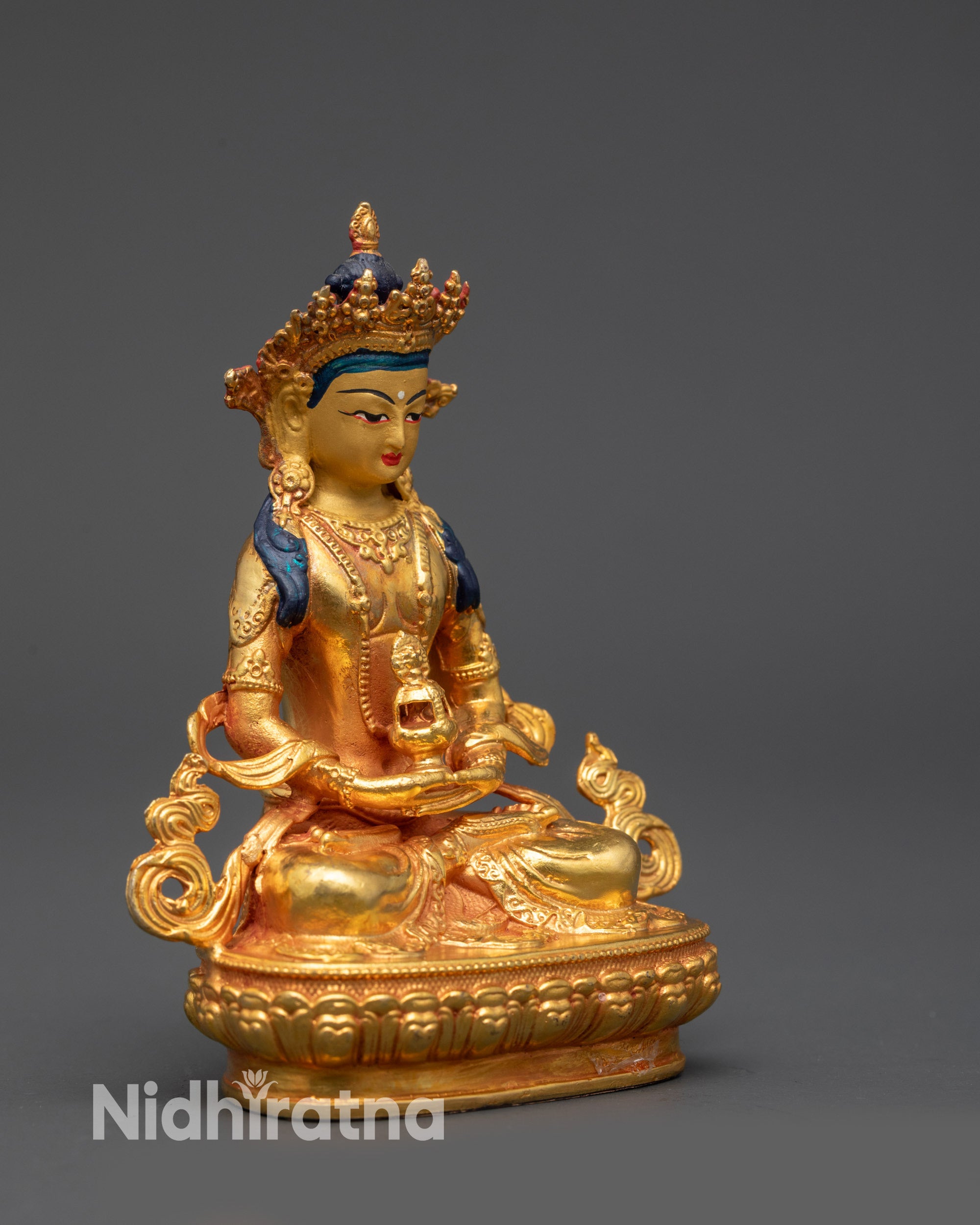 Tibetan longevity meditation statue