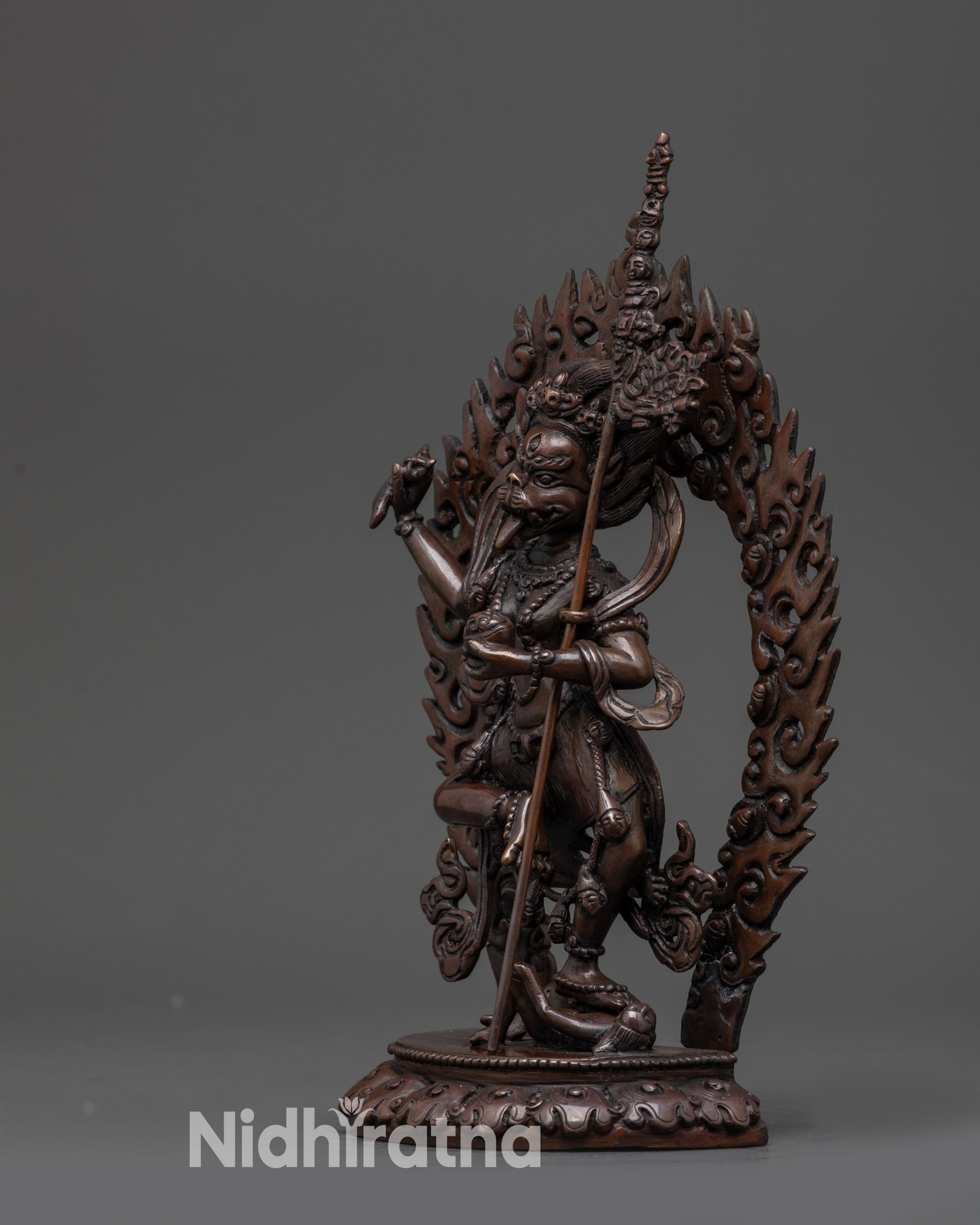 handcrafted wrathful Buddhist figure