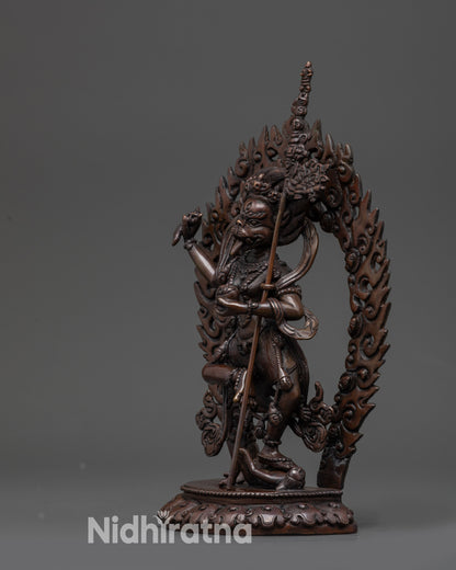 handcrafted wrathful Buddhist figure