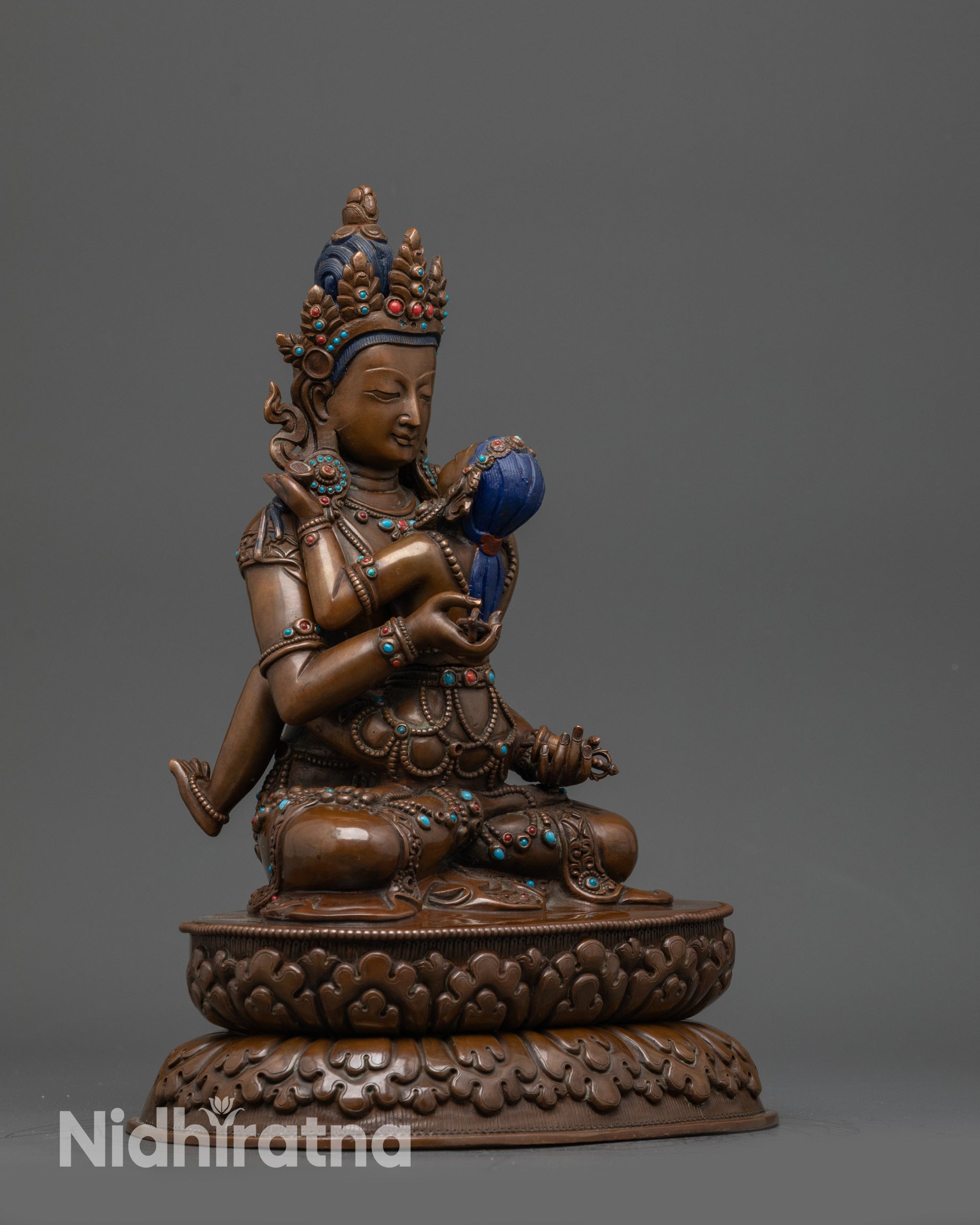 handcrafted Yab-Yum altar statue