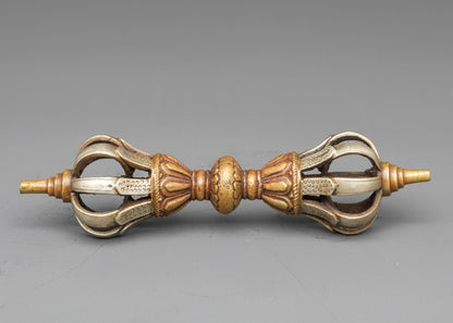 Side view fully copper Vajra | Sacred Buddhist ritual instrument for meditation and puja