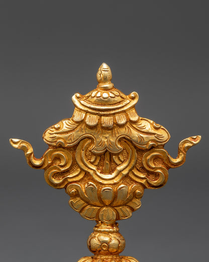 Side view of Golden Fish symbol from the Tibetan Buddhist Ashtamangala set