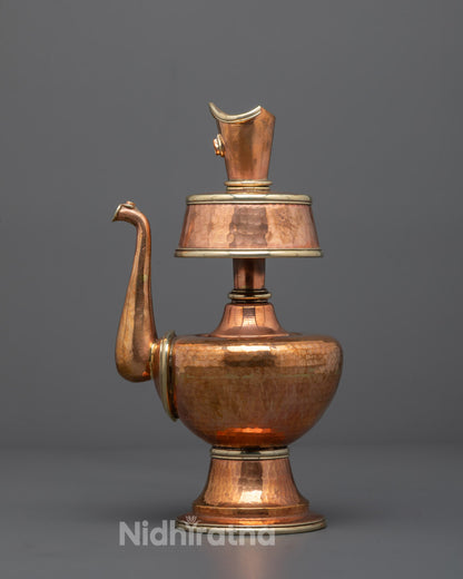 Side view of the ornate Chegumba, highlighting its elegant curves