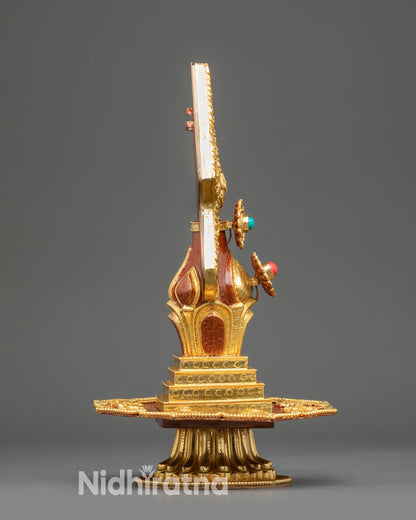 Side view ritual Torma used in Vajrayana healing exorcism and deity offerings