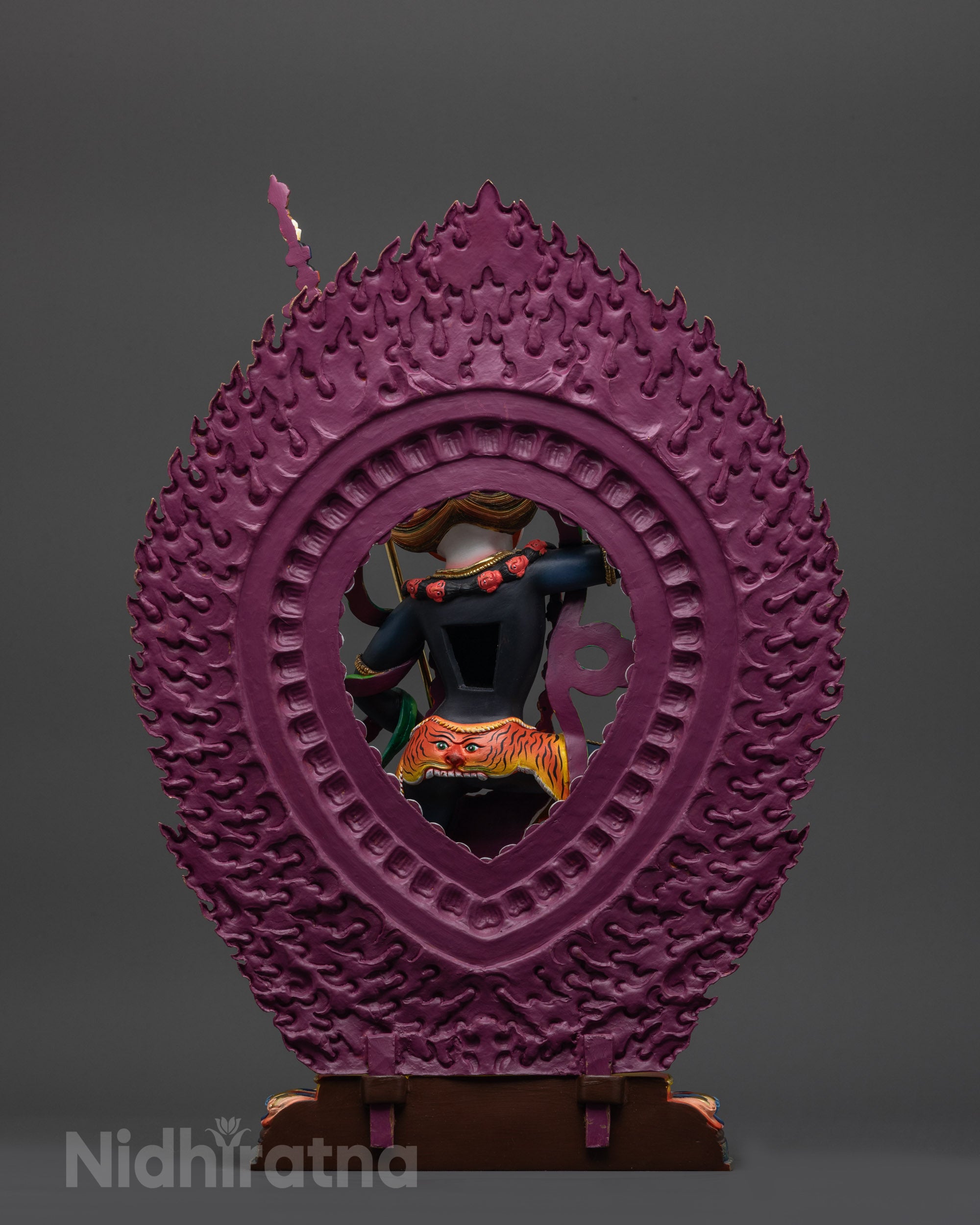 Wrathful Lion-Faced Simha Mukha Statue | Tibetan Buddhist Artwork