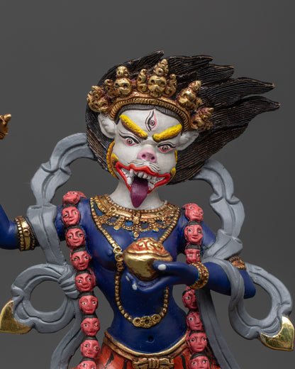 Authentic Statue of Simhamukha | Lion-Faced Dakini for Spiritual Power