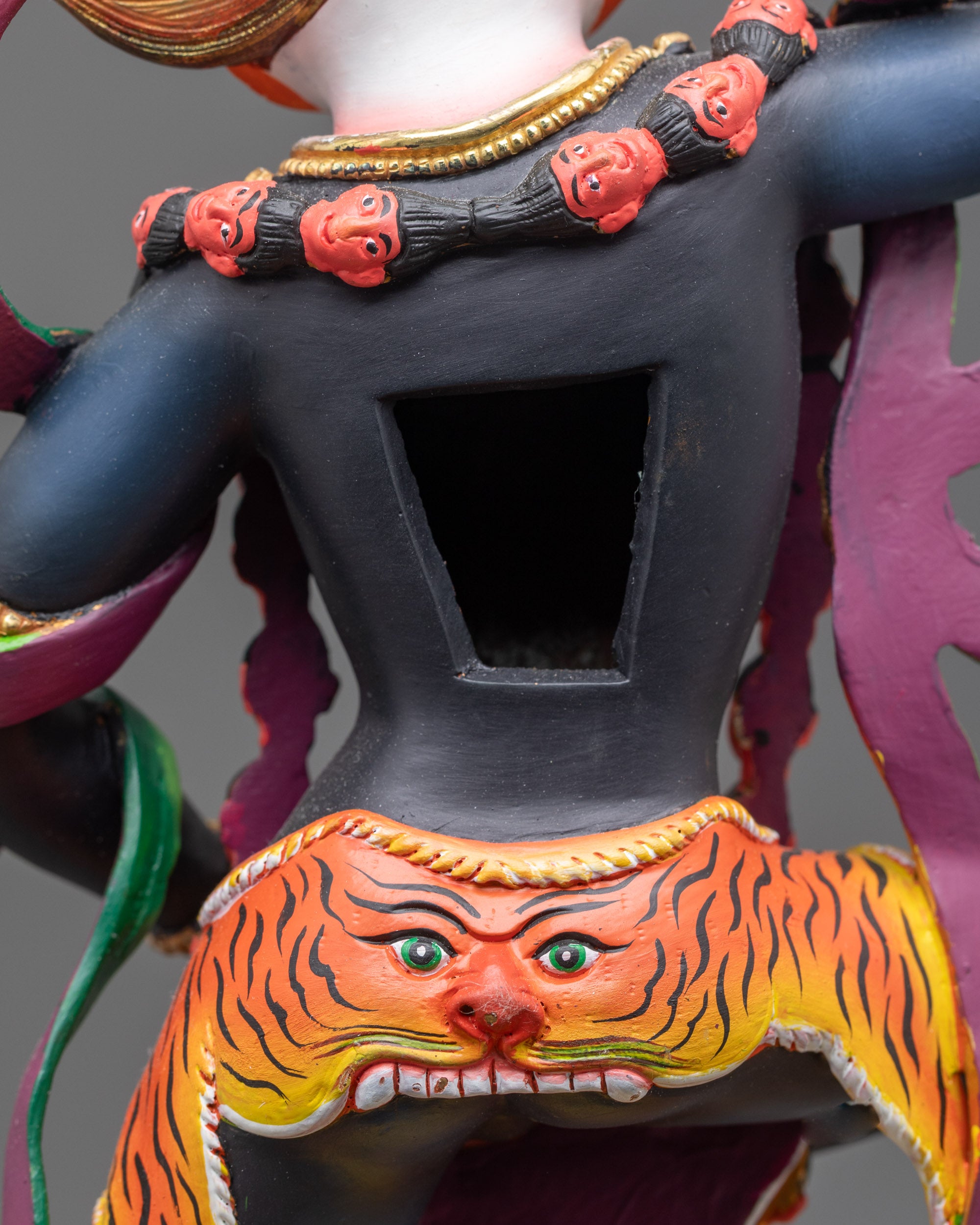 Wrathful Lion-Faced Simha Mukha Statue | Tibetan Buddhist Artwork