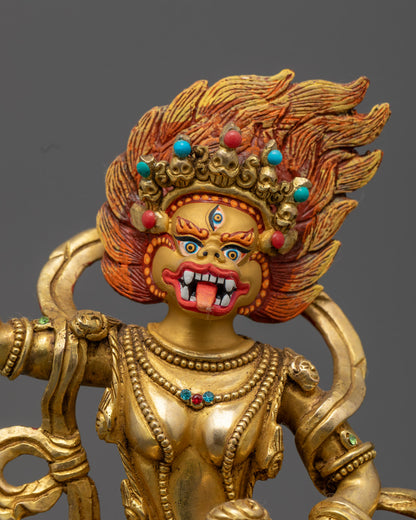 Simha Mukha’s powerful face, where divine ferocity meets wisdom, crafted with devotion by Himalayan artisans.