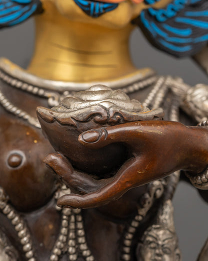 Hand-Carved Singha Mukha Statue | Wrathful Lion-Faced Dakini