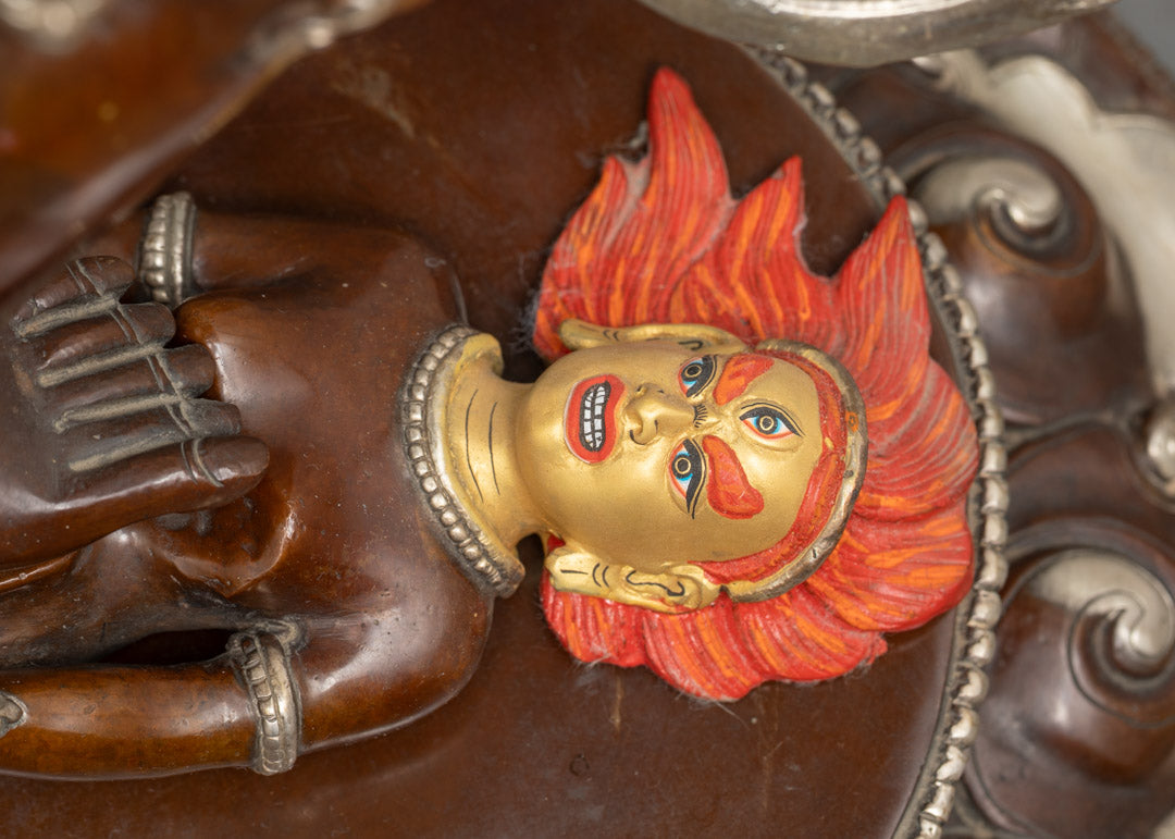 Hand-Carved Singha Mukha Statue | Wrathful Lion-Faced Dakini