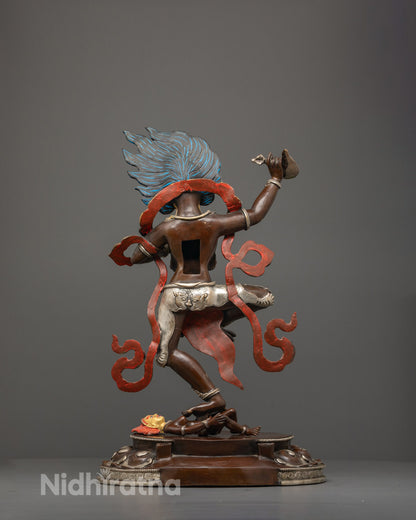 Hand-Carved Singha Mukha Statue | Wrathful Lion-Faced Dakini