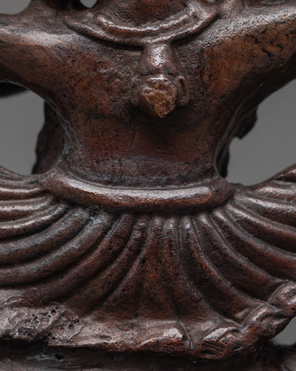 Palden Lhamo Statue | Oxidized Copper Sculpture of Fierce Deity