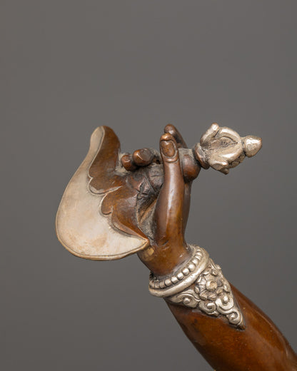 Hand-Carved Singha Mukha Statue | Wrathful Lion-Faced Dakini