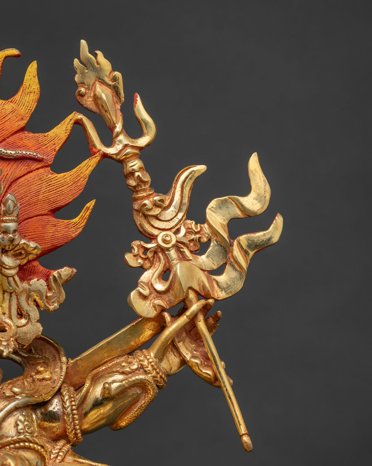 Premium Gonpo Chagdrukpa Statue | Six-armed Dharma Protector Deity